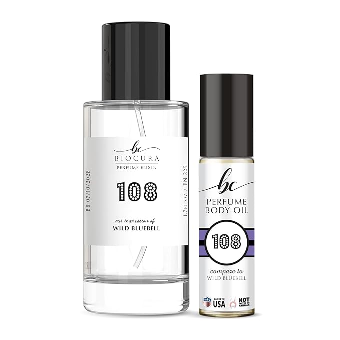 BC Perfume 108 Spray + Body Oil Set Impression of Wild Bluebell Blend Sample For Women / 10ml+50ml