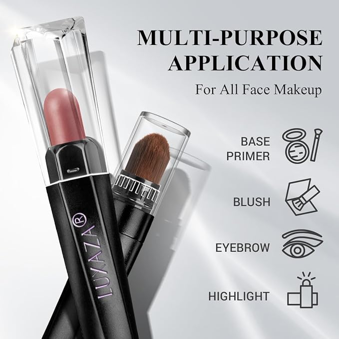 Red Eyeshadow Stick Makeup Set 10PCS Neutral Shimmer And Matte Cream Eye Shadow Palette Metallic Bronze Smoky Eyeliner Brightener Crayon Pencil Kit Ideal Gift for Women -Cashmere Blush