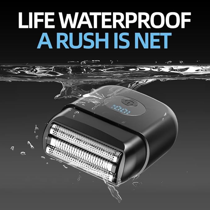 Electric Foil Shavers for Men New Mini Electric Razor with 3 Floating Blades LED Display USB-C Fast Rechargeable Travel Portable Beard Trimmer for Men Gifts for Dad Him (Black)