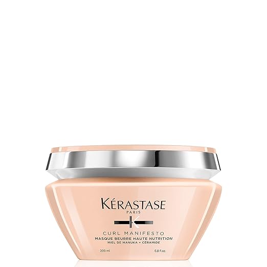 Kerastase Curl Manifesto Beurre Haute Nutrition Strenghening Hair Mask For All Wavy Curly and Coily Hair - Prevents Breakages Softens and Adds Shine 6.8 Fl Oz