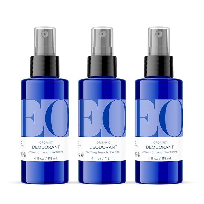 EO Organic Deodorant Spray 4 Ounce (Pack of 3) French Lavender Organic Plant-Based Botanical Extracts