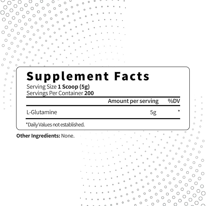 Type Zero L Glutamine Powder KG 5000mg Serving Size - 6-Month Supply L-Glutamine Supplement for Gut Health Gastrointestinal Lining Support &amp Recovery for Women/Men - Vegan Gluten Free No Fill