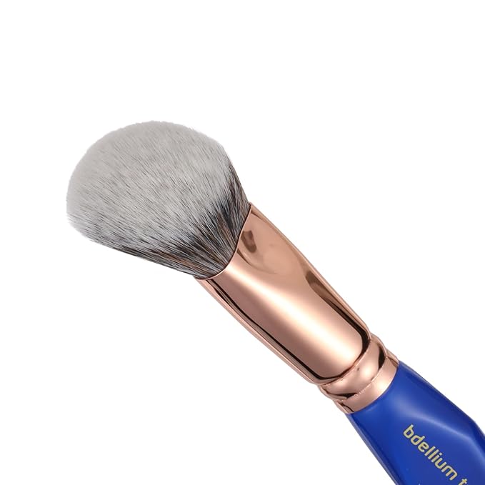 Bdellium Tools Professional Makeup Brush - Golden Triangle 969 Double-ended BDHD Phase II/Phase III - With All-Vegan Synthetic Fibers For Versatile Application and Blending (Blue 1pc)