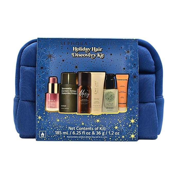 Sephora Winter Hair Discovery Holiday Gift Set: 6-Piece Hair Care Collection for Healthy Shiny Nourished Hair