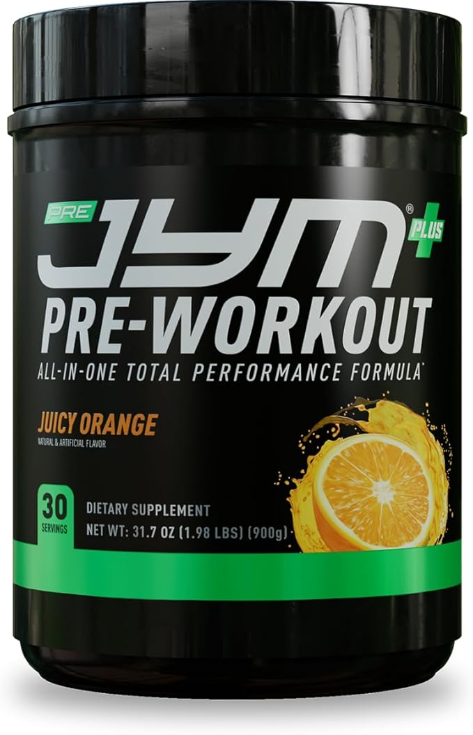 JYM Supplement Science Pre JYM Plus Orange Pre-Workout Powder Amino Nitrates Creatine Betaine Nootropics BCAA?™s for Men &amp Women 30 Servings