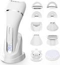 Electric Shavers for Women 7 in 1 Hair Removal Kit with Epilator Bikini Trimmer Face Razor Body Brush Face Massager Foot Callus Remover IPX7 Waterproof Lady Razors Set for Legs Armpit Bikini Pubic