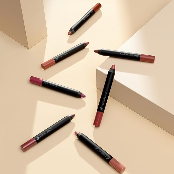 Glo Skin Beauty Cream Glaze Lip Crayon | New Neutral Shades Peach Nude (Bellini)