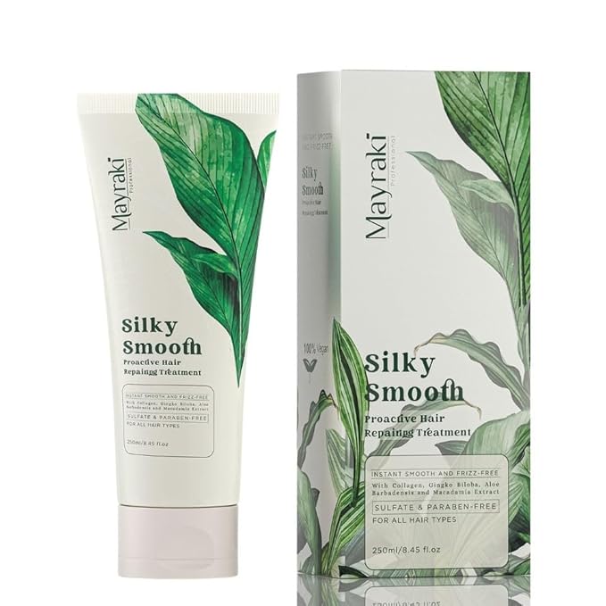 Mayraki Professional Leave-in Conditioner - Silky Smooth Protein Treatment for Dry Frizzy &amp Damaged Hair 250ml/8.45 fl. oz.