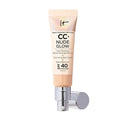 IT Cosmetics CC+ Nude Glow - Medium Coverage Foundation with SPF 40 &amp Brightening Glow Serum Lightweight Skin Tint 2% Niacinamide + Hyaluronic Acid Up to 24H Hydration Normal/Dry Skin - 1.08 f