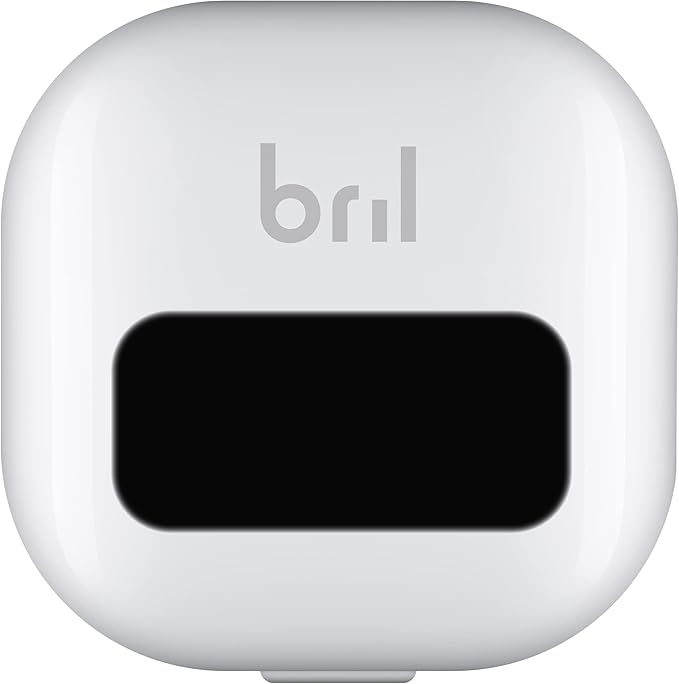 Bril UV-C Toothbrush Sanitizer Portable Cleaner Travel Cover Magnetic Holder and Rechargeable Case for Any Size Toothbrush White
