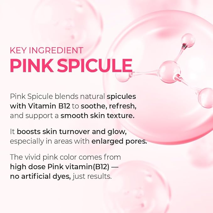Dr.Melaxin Cemenrete Cyano Pink Spicule Serum with Calcium korean skin care pore tightening refines spicule microneedling serum 1.01 fl. oz.