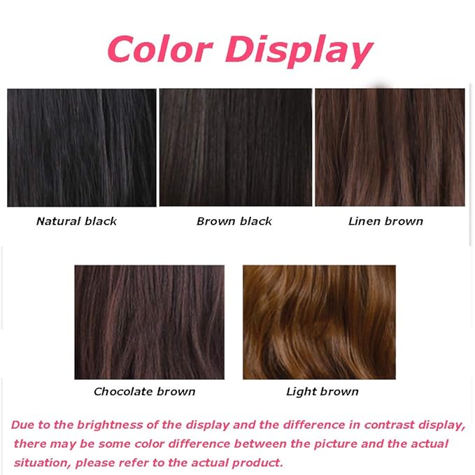 12 Natural Black Wavy U-Shape Part Half Wig One Piece Clip in Hair Extensions Clip in Hairpiece for Women Natural Looking