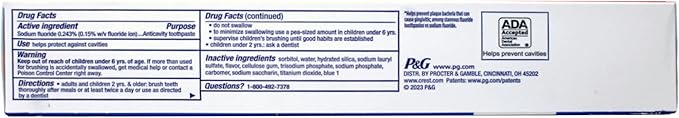 Crest Fluoride Cavity Protection Toothpaste 8.2 Ounce Regular Paste Bulk Toothpaste Prevents Cavities Before They Start (8 Pack)