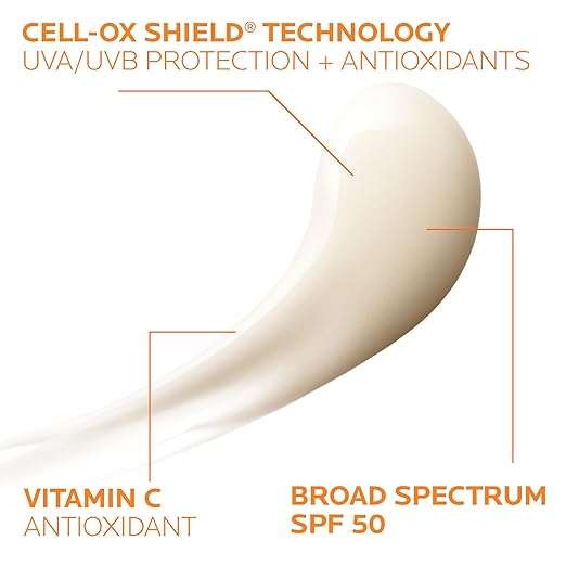 La Roche-Posay Anthelios AOX Daily Antioxidant Serum with SPF Face Moisturizer with Sunscreen and Vitamin C &amp E Oil Free Face Sunscreen for Sensitive Skin Moisturizing Sun Protection