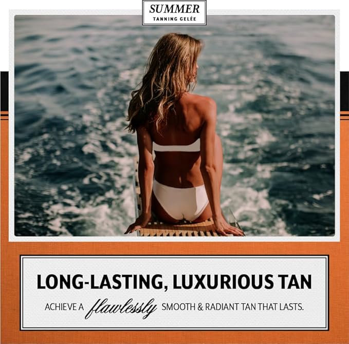 Summer Gel?e Tanning Gel ? SPF 30 Luxury Sun Tan Accelerator ? Hydrating &amp Anti-Aging Formula with UVA/UVB Protection ? Lightweight Silky Gel for a Radiant Sun-Kissed Glow ? 3.12 FL OZ ? USA Mad