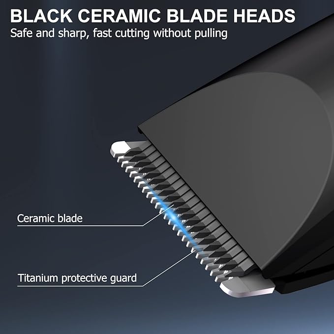 OLOV Electric Body Hair Trimmer for Men - Wet/Dry Body Shaver Groomer with 2 Repalcement Ceramic Blade USB Recharge Dock &amp Nosetrimmer Head Waterproof Male Hygiene Razor