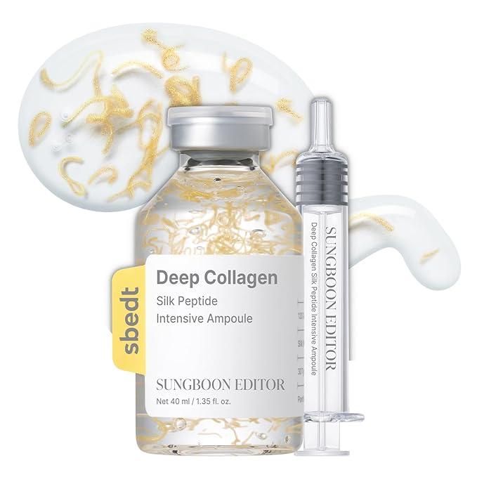 SUNGBOON EDITOR Silk Peptide Intensive Lifting Ampoule | Korean Anti-Aging Serum for Face with Collagen &amp 30 Peptide Complex | Skin Tightening &amp Firming (Botox Effect) | 72H Hydration