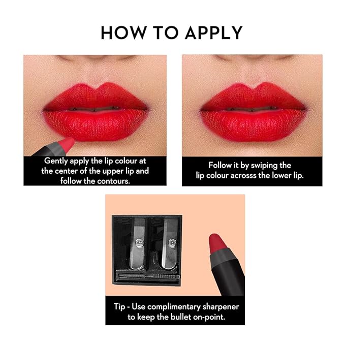SUGAR Cosmetics Matte As Hell Crayon Lipstick29 Molly Brown (Peachy brown) with SharpenerHighly pigmented Creamy Texture Long lasting Matte Finish