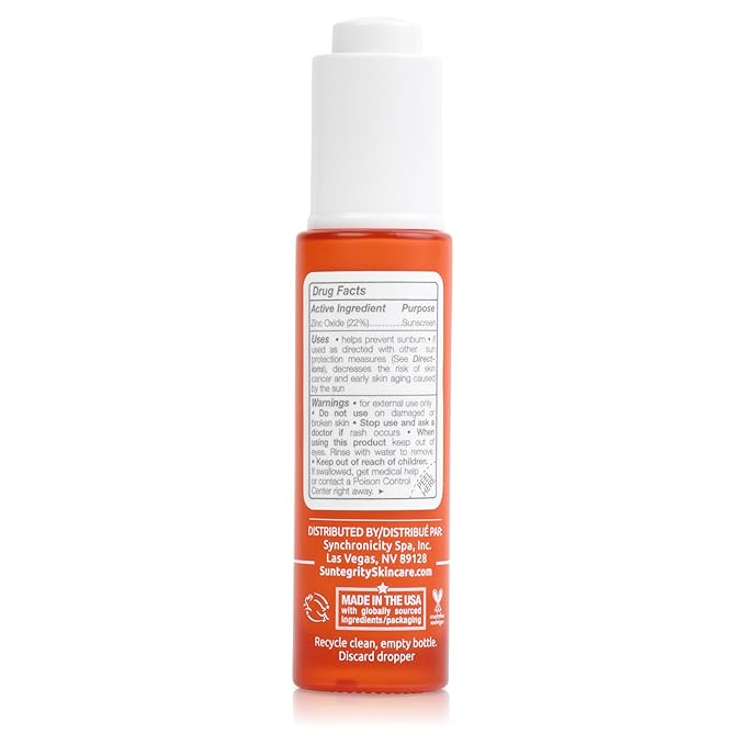 Suntegrity Mineral Sun Drops SPF 30 | Broad Spectrum Zinc Oxide Sunscreen for Face | Vegan Reef-Safe Non-Greasy Daily Sun Protection | Fragrance-Free Lightweight Formula