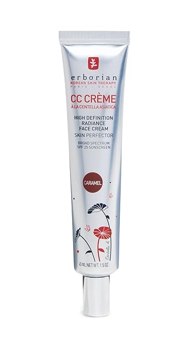 Erborian CC Cream Color Correcting SPF 25 Tone-Evening Korean Skincare Makeup Hybrid Moisturizes Lightweight Blurs Skin Natural Luminous Finish