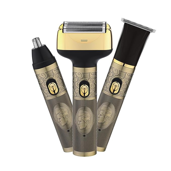 3-in-1 Electric Reciprocating Shaver Nose Hair Trimmer Vintage Barber Clippers