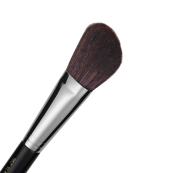 Bdellium Tools Professional Makeup Brush - Maestro Series 962 Slanted Blusher - With Mix of Soft Synthetic &amp Natural Fibers For Contour &amp Highlight (Black 1pc)