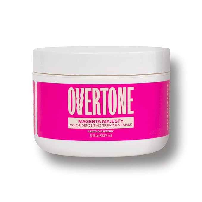 oVertone Color Depositing Conditioner - 8 oz Semi Permanent Hair Color with Shea Butter &amp Coconut Oil - Vegan Cruelty-Free - Extreme Magenta