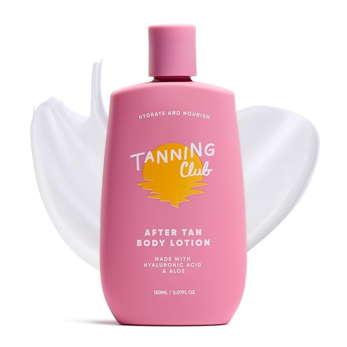 Tanning Club - After Tan Lotion - Hydrating Tan Extender with Hyaluronic Acid Aloe and Shea Butter - Nourishing Body Moisturizer for Sun-Kissed Skin - 150 mL