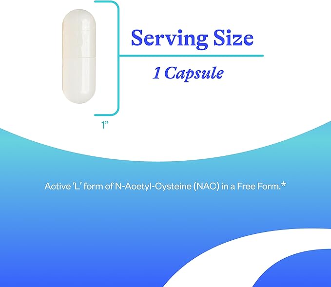 NAC | 500 mg N-Acetyl-L-Cysteine | Powerful Detoxifying Action| 90 Easy-To-Swallow Capsules | Free of Common Allergens | Seeking Health