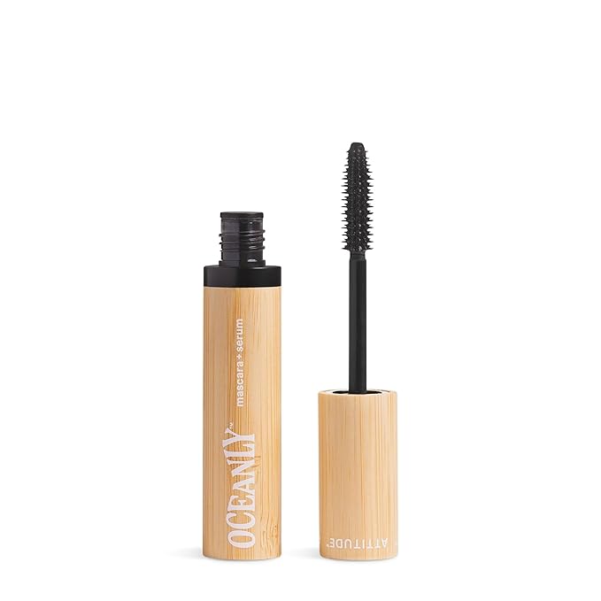 ATTITUDE Oceanly Serum Infused Mascara EWG Verified Eye Lash Serum Length + Volume Vegan Beauty and Makeup Black 0.24 Oz