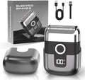 Electric Foil Shavers for Men: Mini Electric Razor Foil Shaver for Face IPX7 Waterproof Wet Dry Cordless Razor with 3 Floating Blades LED Display for Travel &amp Home USB Type C