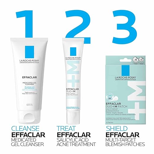 La Roche-Posay Effaclar Salicylic Acid Acne Treatment For Face Mattifying Acne Gel Cream Spot Treatment for Blackheads Whiteheads &amp Pores Prevents New Pimples Non-Greasy Sensitive Skin Safe