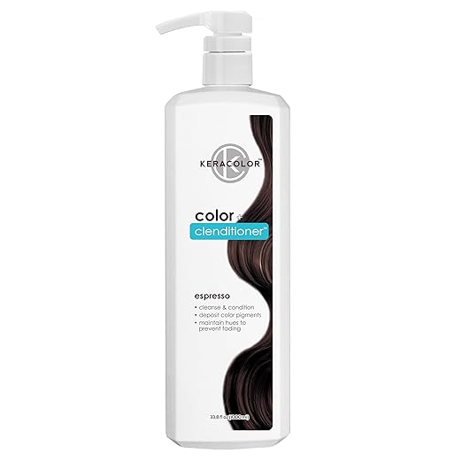 Keracolor Color + Clenditioner 3-in-1 Color-Depositing Conditioner Gentle Cleansing Conditioner Infusing Semi-Permanent Hair Color 9 Shades 33.8 Fl Oz