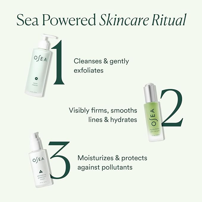 OSEA Ocean Cleanser 5 oz - Nourishing Facial Cleansing Gel - Mineral-Rich Face Wash - Gentle Face Cleanser - Clean Beauty Skincare - Vegan &amp Cruelty-Free Facial Wash