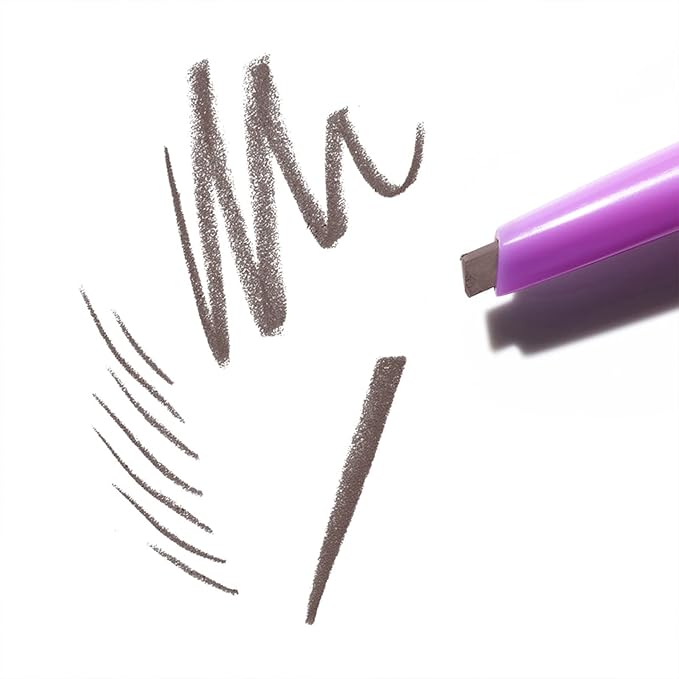 Kosas Brow Pop - Longwear Eyebrow Makeup Dual-Sided Defining Pencil with Castor Oil for Soft Natural Look of Real Hair -Grey