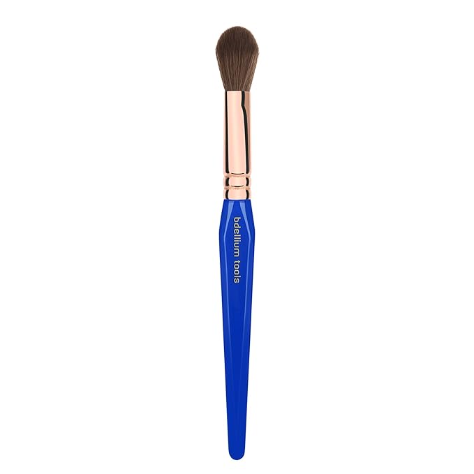 Bdellium Tools Professional Makeup Brush - Golden Triangle 940 Face Blending - With All Vegan and Soft Synthetic Fibers For Facial Sculpting (Blue 1pc)