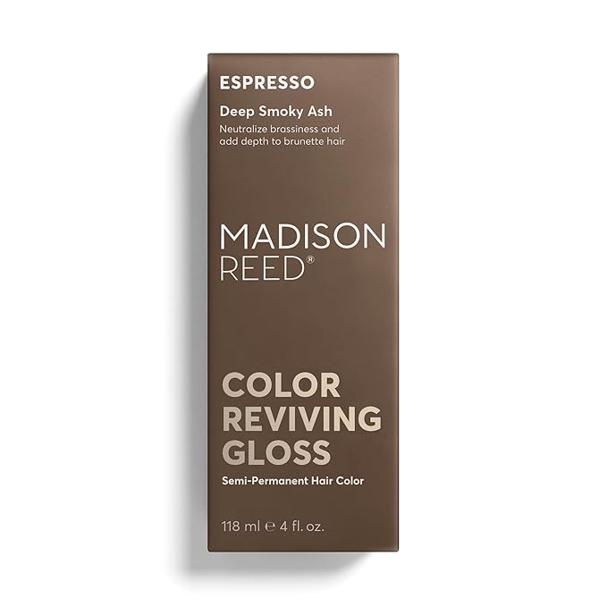 Madison Reed Color Reviving Gloss Espresso - Brown Semi-Permanent Hair Dye Enhances Hair Color &amp Corrects Tone Adds Brilliant Shine Keratin &amp Argan Oil 4 Fl Oz (118 mL)