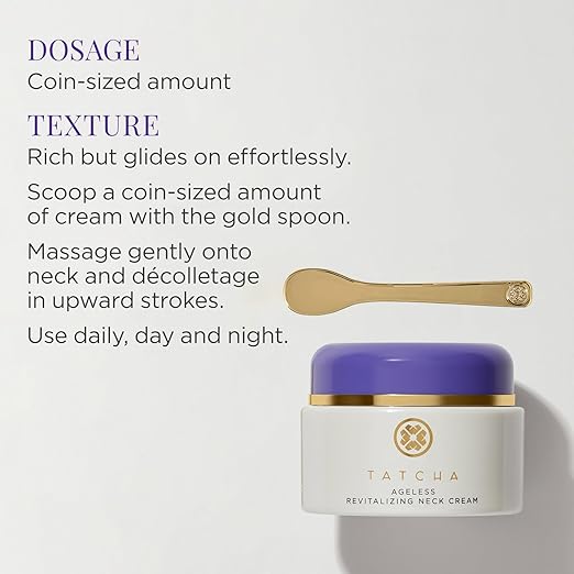 TATCHA Revitalizing Neck Cream | Hydrate Smooth &amp Nourish Delicate Skin on Neck and D?colletage 50 ml | 1.7 oz
