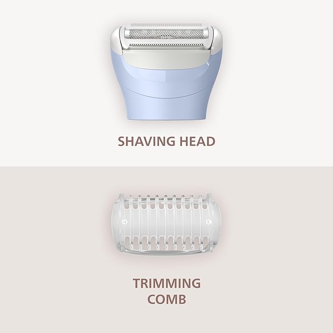 Philips Lady Shaver Series 6000 - Cordless Wet &amp Dry Electric Shaver 3-Blade Shaving System for Legs &amp Body 80 Mins. Runtime Model BRL127/00