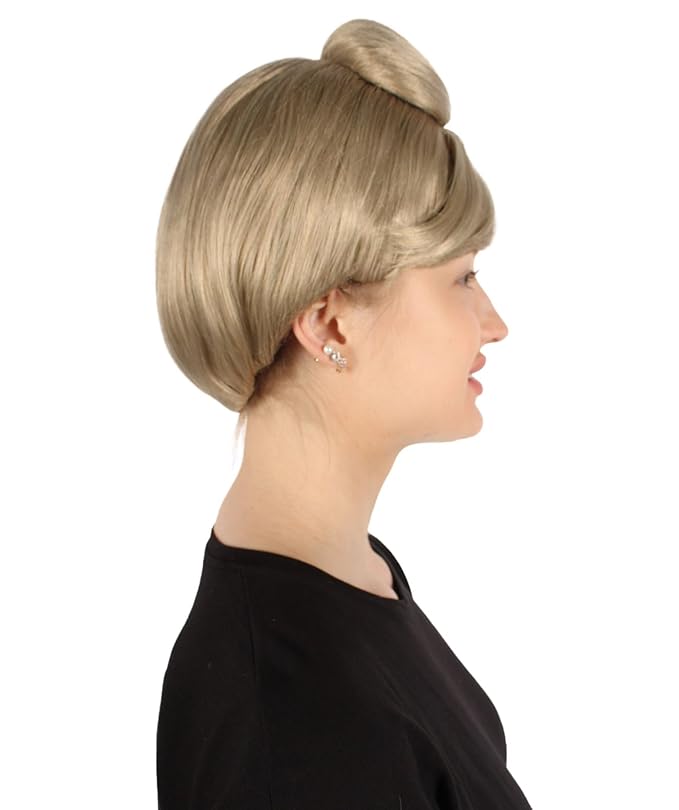 Women's Premium Bun Wig - Adjustable Capless Hair extensions with Realistic Synthetic Fibers - Multi-Color Elegant Bun Hairpiece for Halloween Cosplay and Everyday Wear Beige