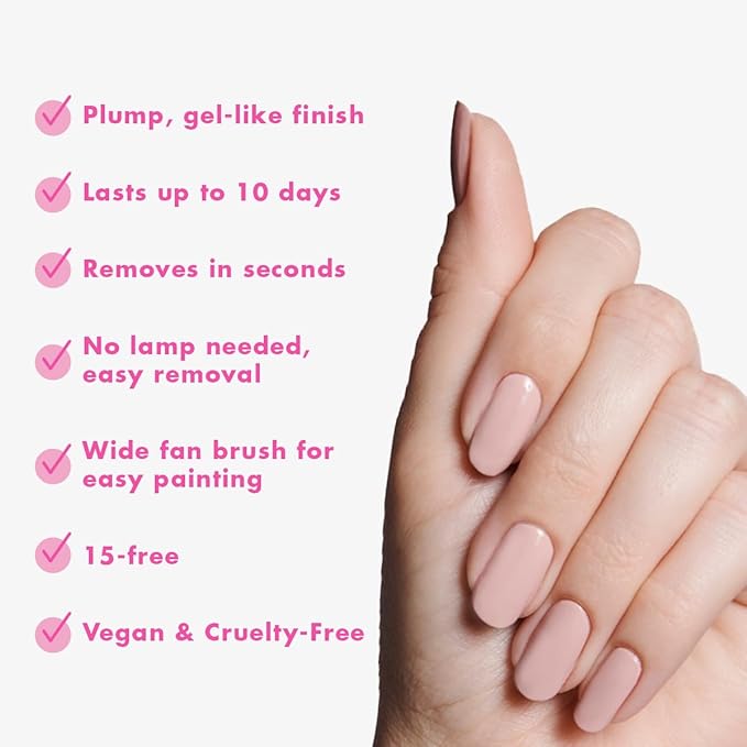 Olive &amp June Long Lasting Nail Polish Set | Includes 6 Chip-Resistant Shades (Pink Goldfish HD Grateful &amp Kind CCT LD CV) + Top Coat | Vegan Cruelty-Free | Salon-Quality at Home