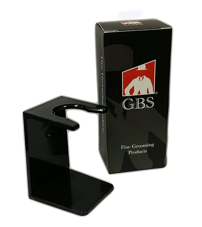 G.B.S Silver Tip Badger Bristle Shaving Brush Beard Eliminator Tall Stand for Storage