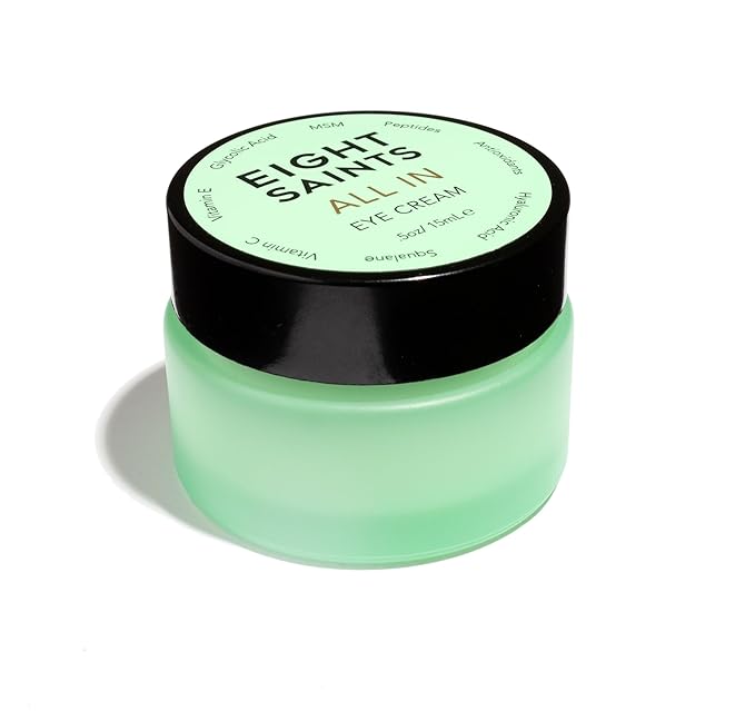Eight Saints Skin Care All In Eye Cream Natural and Organic Anti Aging Under Eye Cream to Reduce Puffiness Wrinkles and Under Eye Bags Dark Circles Under Eye Treatment 0.5 Ounces