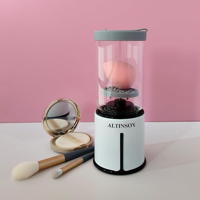 ALTINSOY Makeup Brush Cleaner Machine - Electric Cosmetic Brushes Cleanser - Automatic Cleaning Tool - Fast Wireless Makeup Brush Washing - Gifts For Women - Makeup Brush Holder - Sponge Cleaners