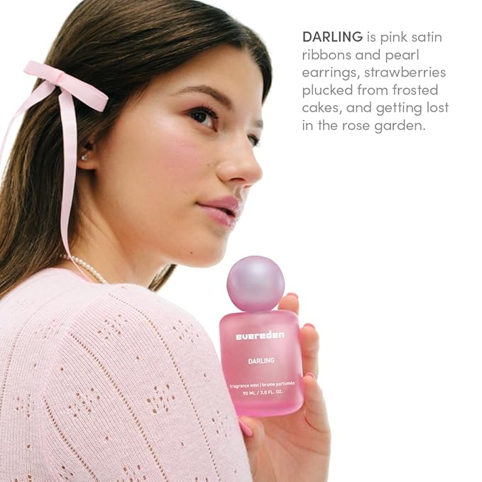 Evereden Kids Fragrance Gift Set ? 3 Hair &amp Body Mists + Tinted Lip Oil | Clean Vegan Non-Toxic Scents for Girls &amp Teens | Fun Self-Care Gift Box with Aesthetic Collectible Bottles