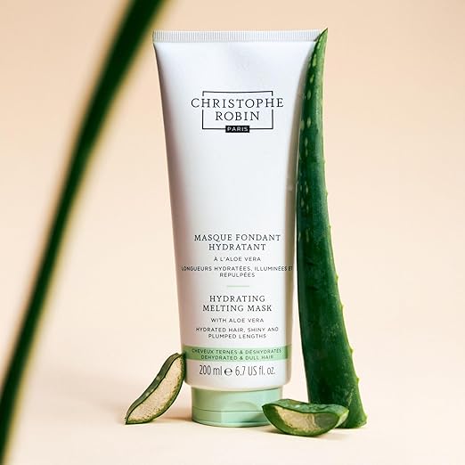 Christophe Robin Hydrating Melting Mask With Aloe Vera for Dry Dull Hair - Lighweight- Travel Size 2.5 fl. oz