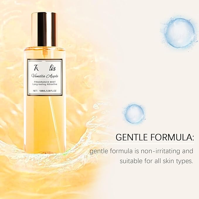 Vanilla Apple Romantic Body Fragrance Mist - Exquisite And Refreshing Scent Long - Lasting Light Perfume Body Spray(3PCS)
