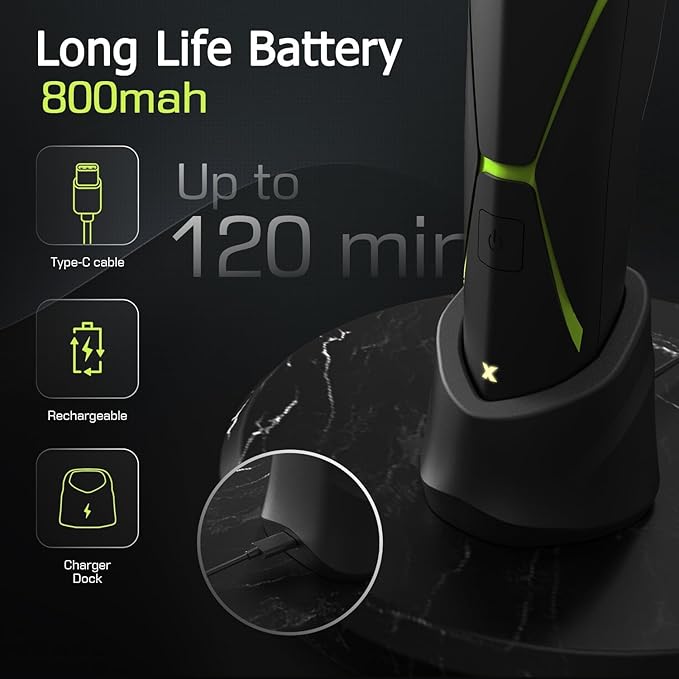 Electric Body Hair Trimmer for Men: Manscape Cordless Ball Body Shaver with Ceramic Blade Waterproof Pubic Hair Groomer Manscaping Rechargeable Wet/Dry Grooming Use for Chest Groin Legs Armpits Travel