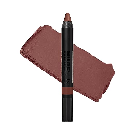 Nudestix Magnetic Matte Eye Color ? 3-in-1 Long-Wear Cream Eyeshadow Pencil Eyeliner &amp Primer | Waterproof Budge-Proof Matte Finish | Vegan &amp Cruelty-Free Eye Makeup