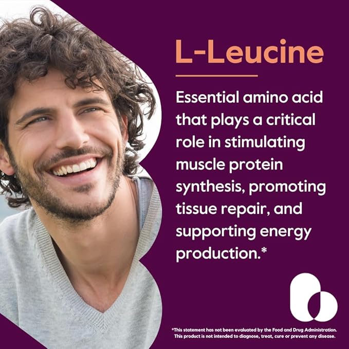 BESTVITE Filler-Free L-Leucine 500mg per Capsule (480 Vegetarian Capsules) (240x2) ? No Stearates No Fillers ? Vegan Non-GMO Gluten-Free Leucine Supplement ? Essential Amino Acid Supplement